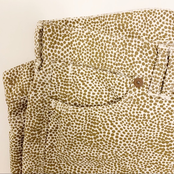 Madewell Polka Dot Raw Hem Cutoff Tan Shorts 27 - Picture 6 of 6